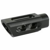 Slant Brake/Compensator, Muzzle Brake, 30 Caliber, Black, 5/8X24, AR YHM-3085-MB-A