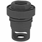 Mini QD Muzzle Brake, Black Finish, 1/2X28, Includes Shim Set YHM-3102-1MB-28A