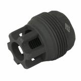 sRx Mini Muzzle Brake, 5/8-24, Compatible with sRx Low Profile Adapter, Attaches to Suppressors with 1-3/8"x24 Thread Pitch, Black Oxide Finish YHM-4401-MB-24