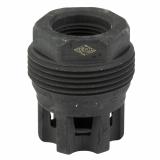 sRx Mini Muzzle Brake, 1/2-28, Compatible with sRx Low Profile Adapter, Attaches to Suppressors with 1-3/8"x24 Thread Pitch, Black Oxide Finish YHM-4401-MB-28