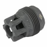 sRx Mini Muzzle Brake, 1/2-28, Compatible with sRx Low Profile Adapter, Attaches to Suppressors with 1-3/8"x24 Thread Pitch, Black Oxide Finish YHM-4401-MB-28