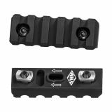 MLOK Continuous Rail Section, 2.75", 5 Slot, Black YHM-5400A