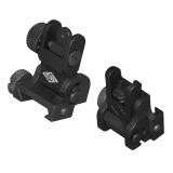 Flip Sight Set, Fits Picatinny Rails, Black YHM-8027