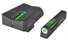 LightWave H3 Express, For Glock 45/10mm, Tritium/Fiber Optic Night sights, Green Front With White Ring and Green Rear GLXN329
