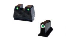 N2 Co-Witness Sight, For Glock MOS 9MM/40S&W/357SIG, .430" Height, Green With White Ring Outline Front, Green Tritium Rear GMNG21-2