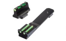 Litewave, Front & Rear Sight Set, Fits Henry Big Boy Rifles, Front Includes Green Red White Litepipes, Rear Includes Two Green Non-Replaceable Litepipes HHVS41