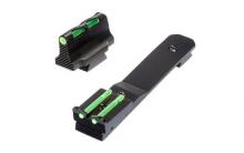 Litewave, Front & Rear Sight Set, Fits Henry H001T/H003T/H004/H010B Rifles, Front Sight Includes Green Red White Litepipes, Rear Sight Includes Two Non-Replaceable Green Litepipes HHVS450
