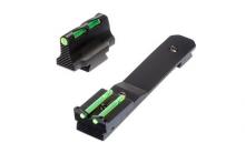 Litewave, Front & Rear Sight Set, Fits Henry Rifles, Front Sight Includes Green Red And White Litepipes, Rear Sight Includes Two Non-Replaceable Green Litepipes HHVS500