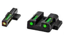 LiteWave H3 Tritium Night Sights, Fits M&P Fullsize And Compact In All Calibers, Green Front w/Orange Front Ring, Green Rear MPN521