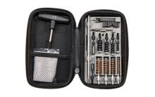 Compact Pistol Cleaning Kit, For Pistol Calibers .22-.45, Cleaning Pick, Nylon Brush, Cleaning Rod, Soft Carry Case 1082252